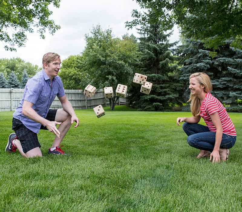 Giant Wooden Yard Dice Game